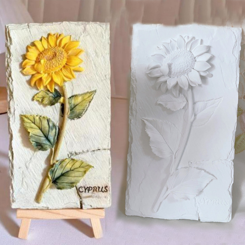 Plaster painting flower
