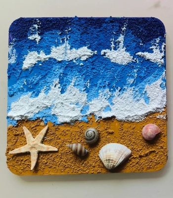 Ocean texture bridge magnet