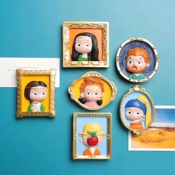 Gypsum painting refrigerator magnet